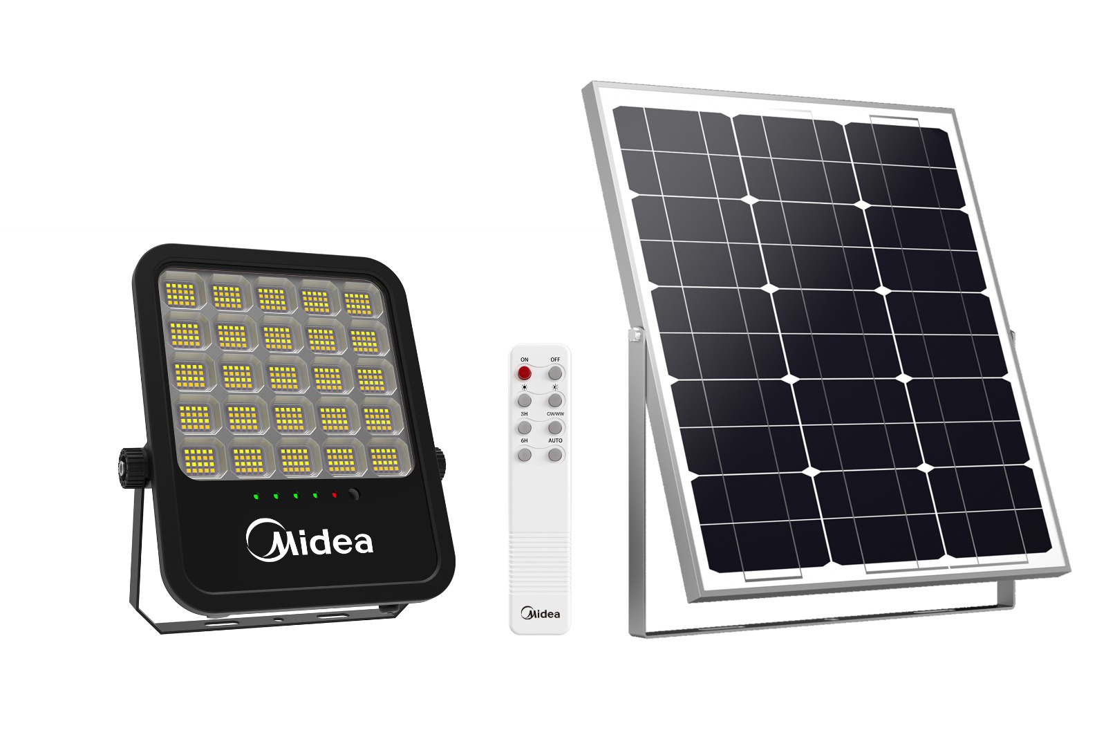 פנס הצפה סולארי CCT עם שלט MIDEA 200W