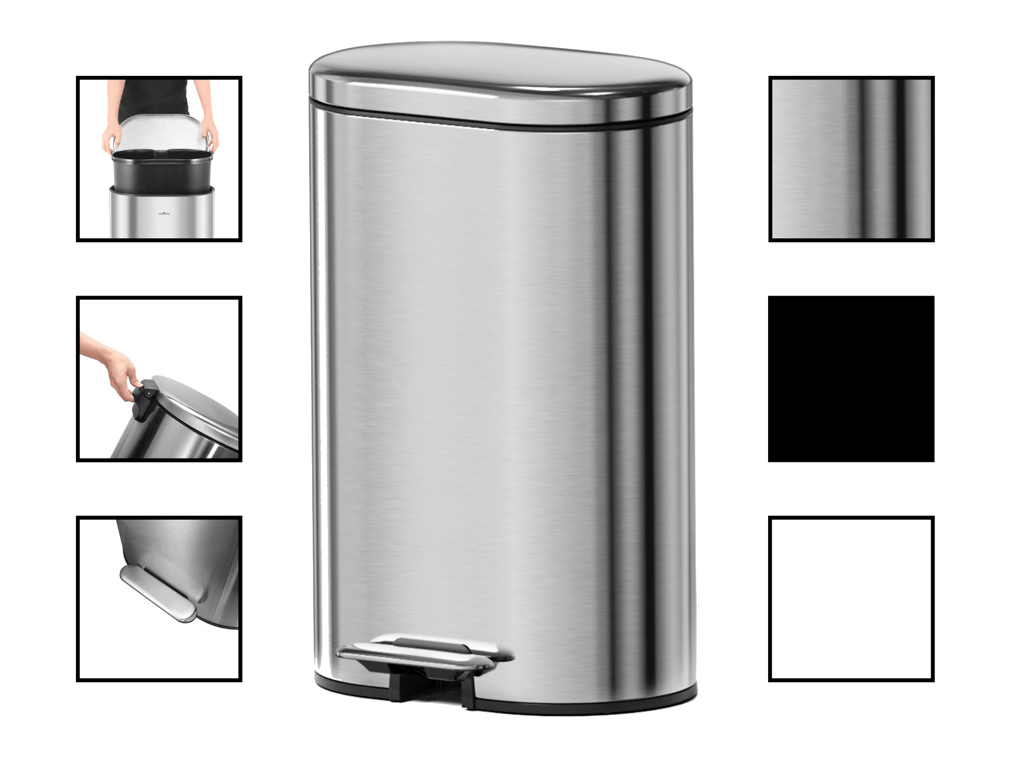 פח דוושה אובלי טריקה שקטה 50 ליטרים דגם 84728