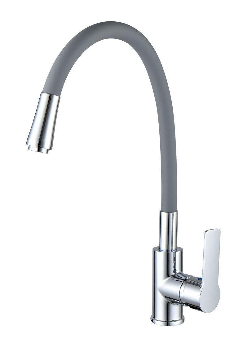 ברז DUCK עם פיה גמישה אפורה דגם 900M