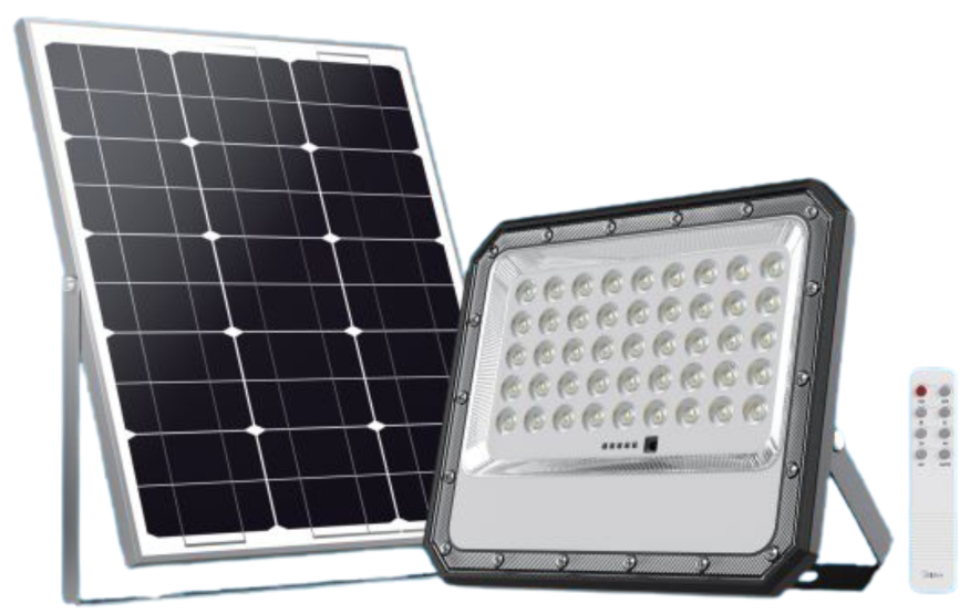 פנס הצפה סולארי עם שלט MIDEA 60W