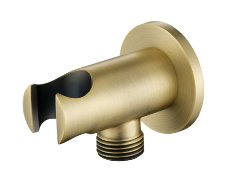 נקודת מים עגולה + מתלה דגם 0064 זהב מוברש