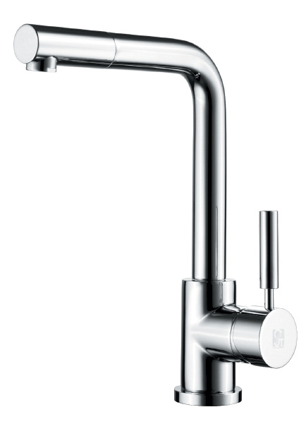 ברז נשלף גבוה למטבח מצב זרימה אחד דגם 1235 ניקל