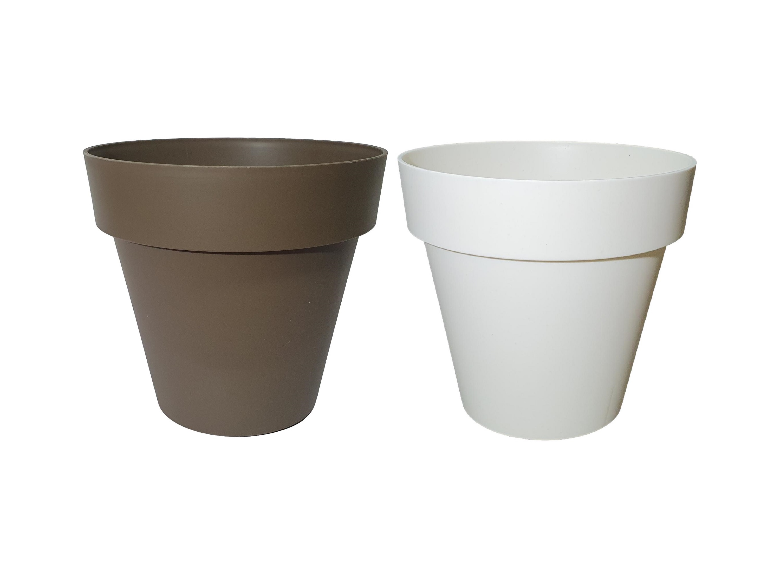 עציץ פלסטיק + ניקוז 20.5/22 ס"מ