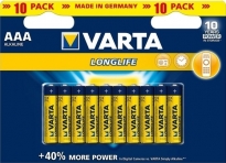 עשיריית סוללות VARTA LONGLIFE AAA